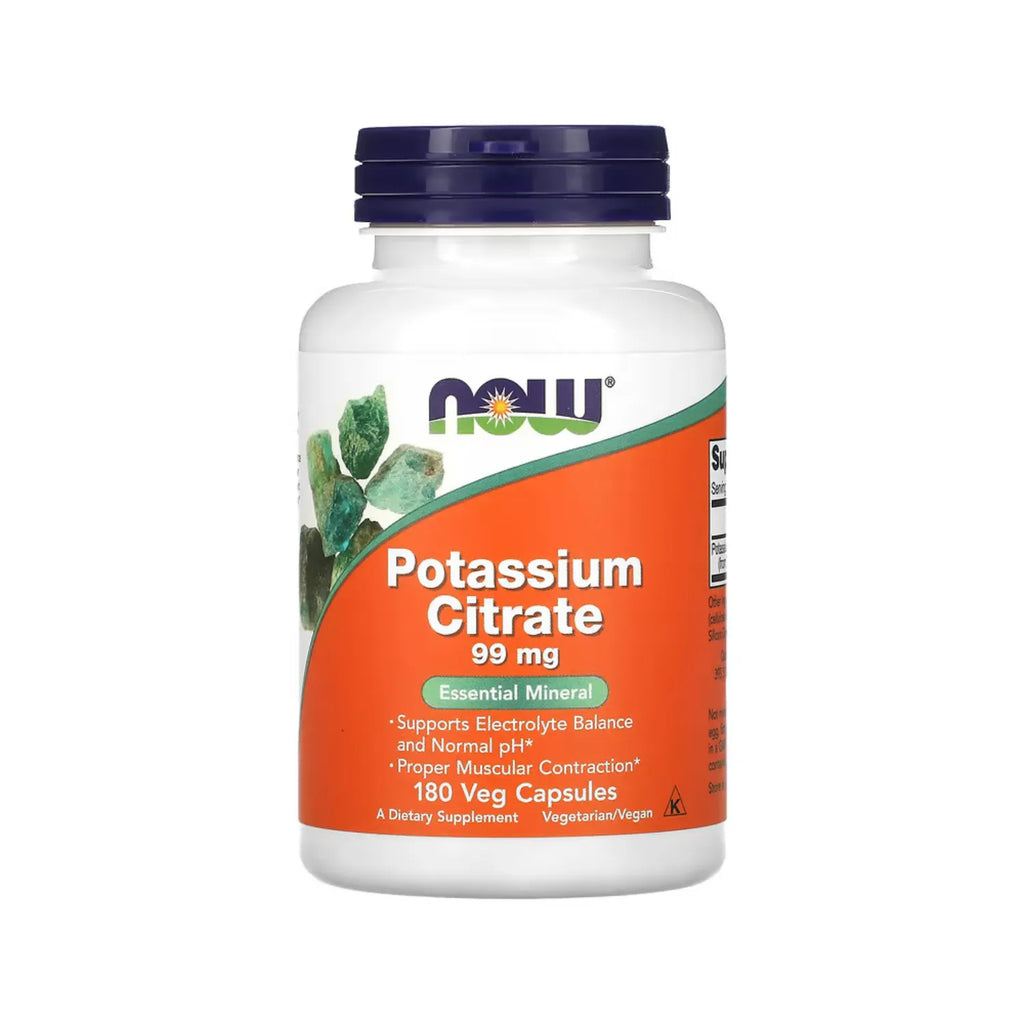 NOW FOODS CITRATO DE POTASIO POTASSIUM 99 MG 180 VEGCAPS SFN