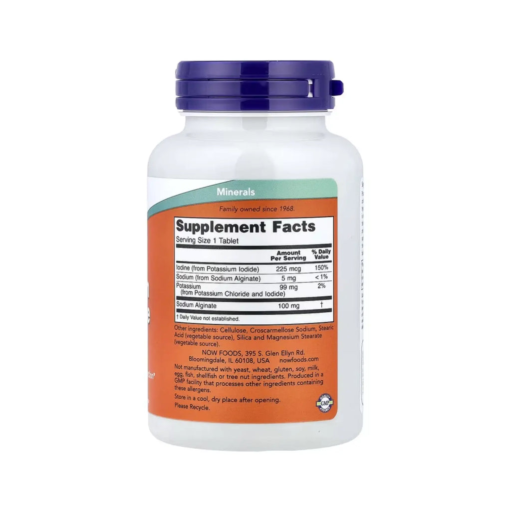 NOW FOODS POTASIO Y YODO 180 TABS SFN