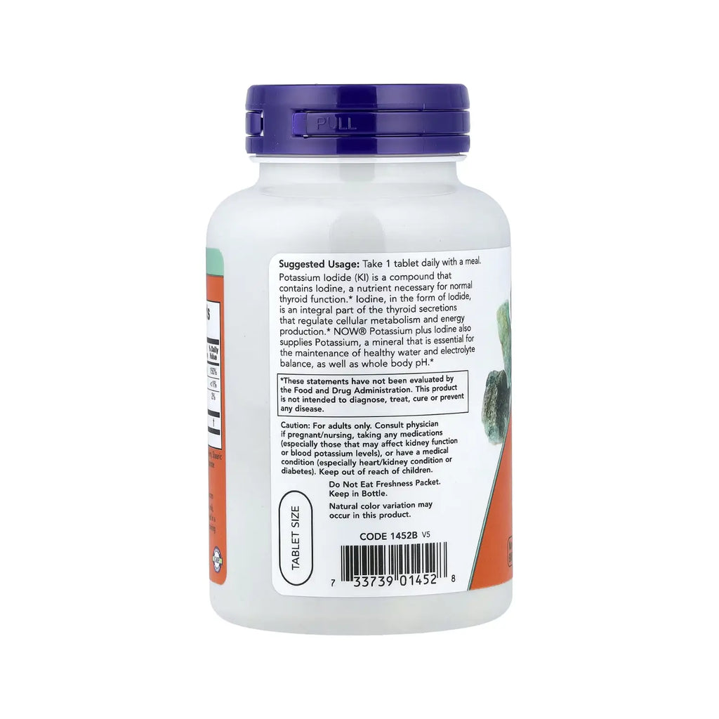 NOW FOODS POTASIO Y YODO 180 TABS SFN