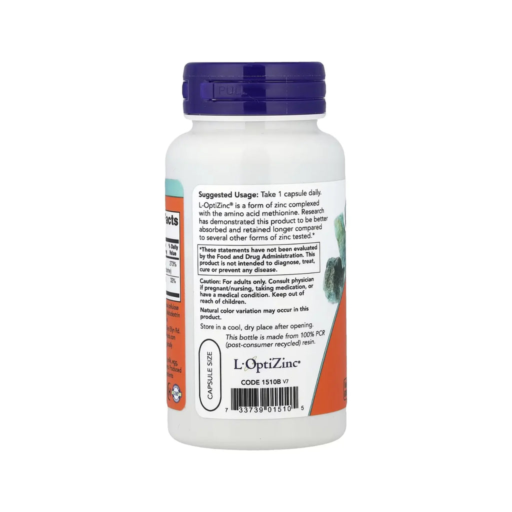 NOW FOODS L-OPTIZINC(R) 30MG + COPPER 100 VCAPS SFN