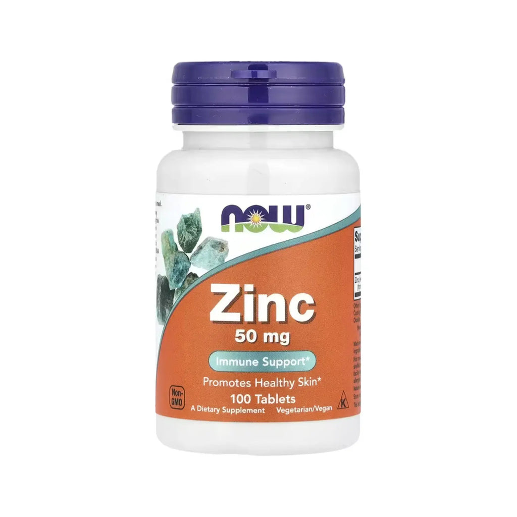NOW FOODS GLUCONATO DE ZINC 50MG 100 TABS SFN