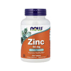 NOW FOODS ZINC IMUNIDAD 50MG 250 TABS VEGANO SFN