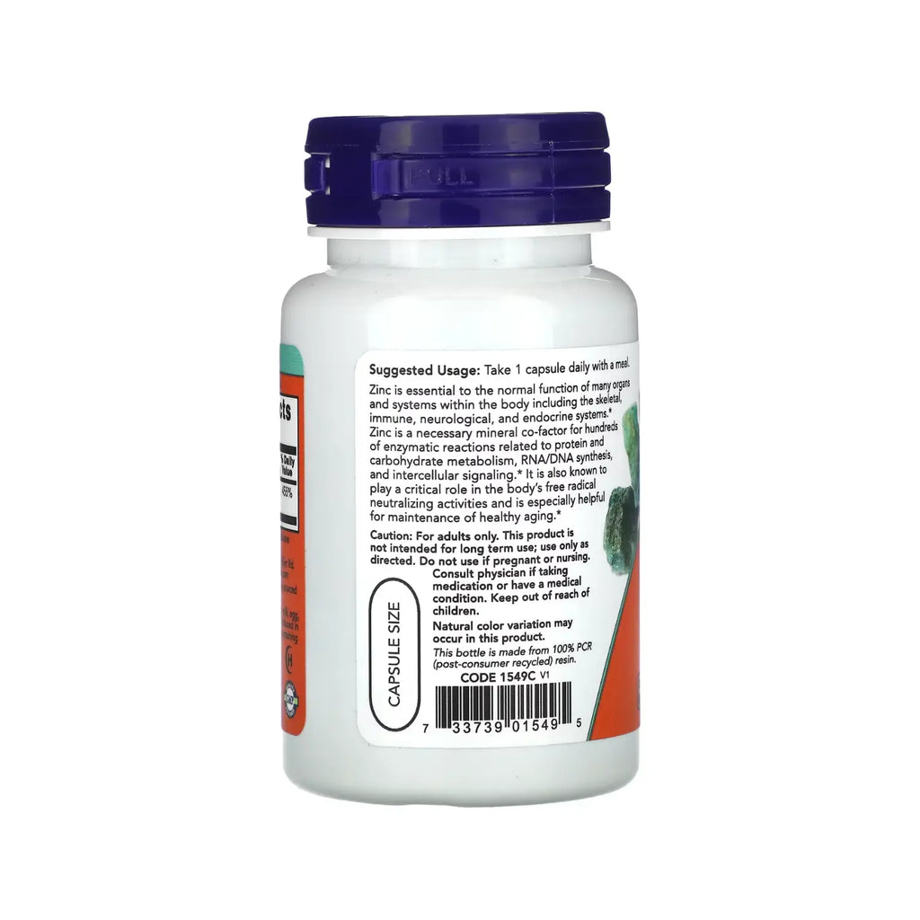 NOW FOODS ZINC PICOLINATE 50mg 30 VCAPS