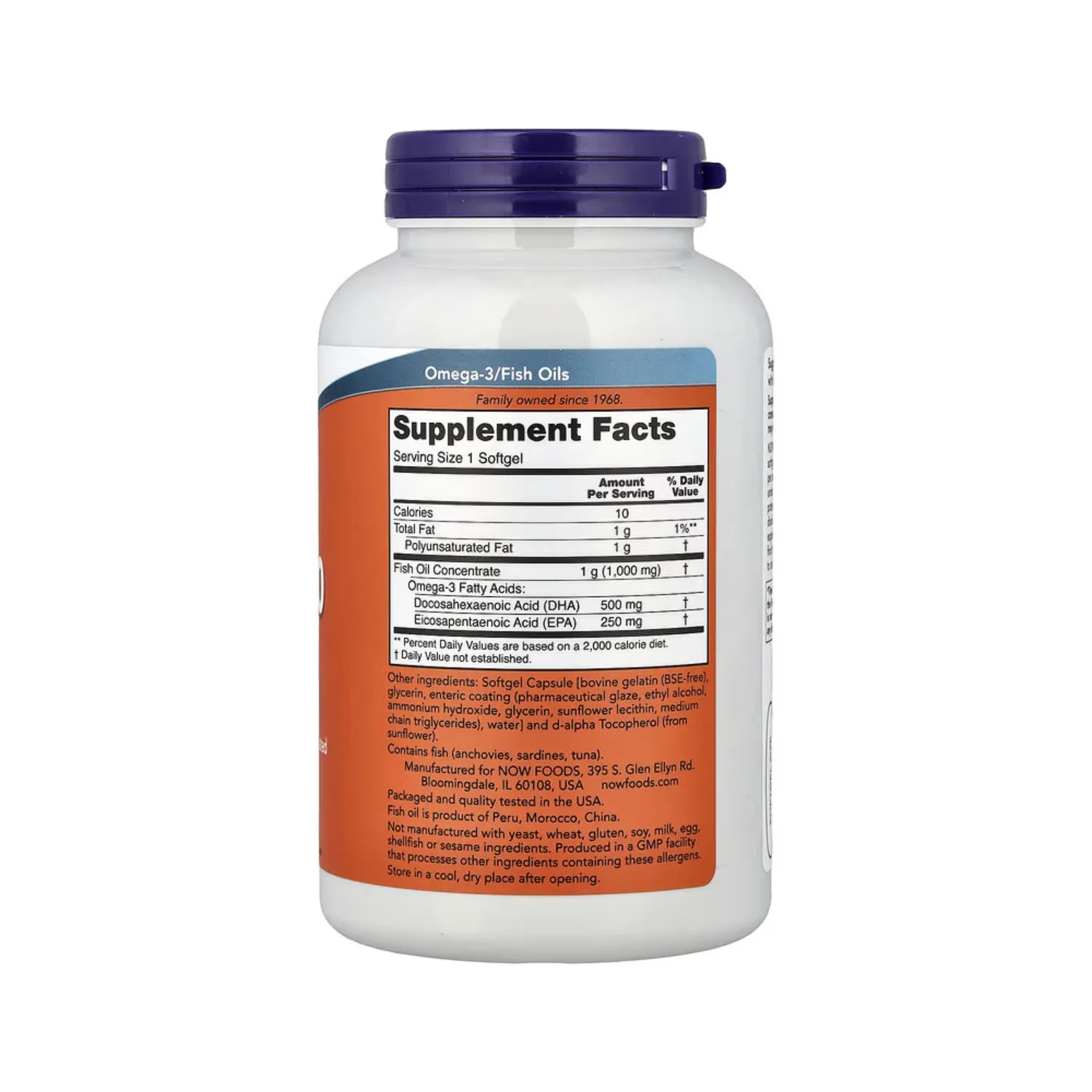 NOW FOODS DHA 500 / 250 EPA SALUD CEREBRAL 180SOFTCAPS SFN