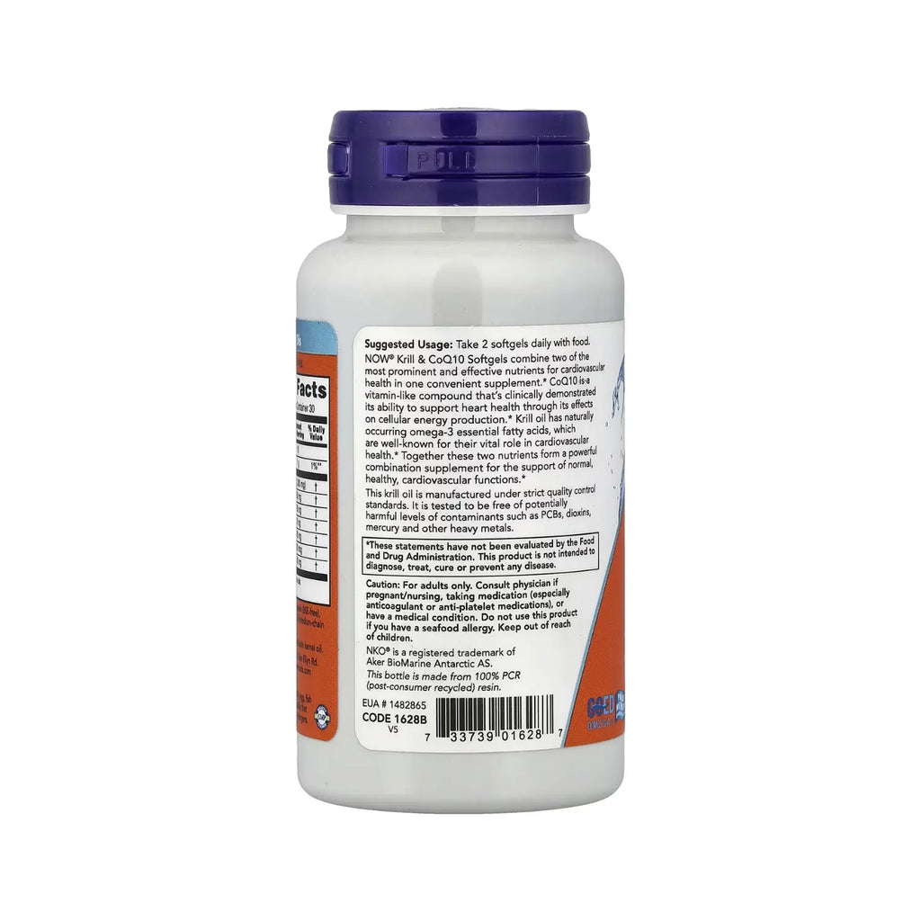 NOW FOODS KRIL Y COQ10 60 SOFTGELS SFN