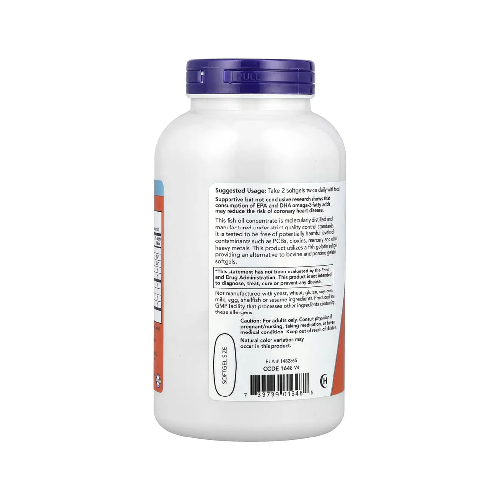 NOW FOODS OMEGA 3FO 1000MG 180 EPA / 120 DHA 200FISHGEL SFN