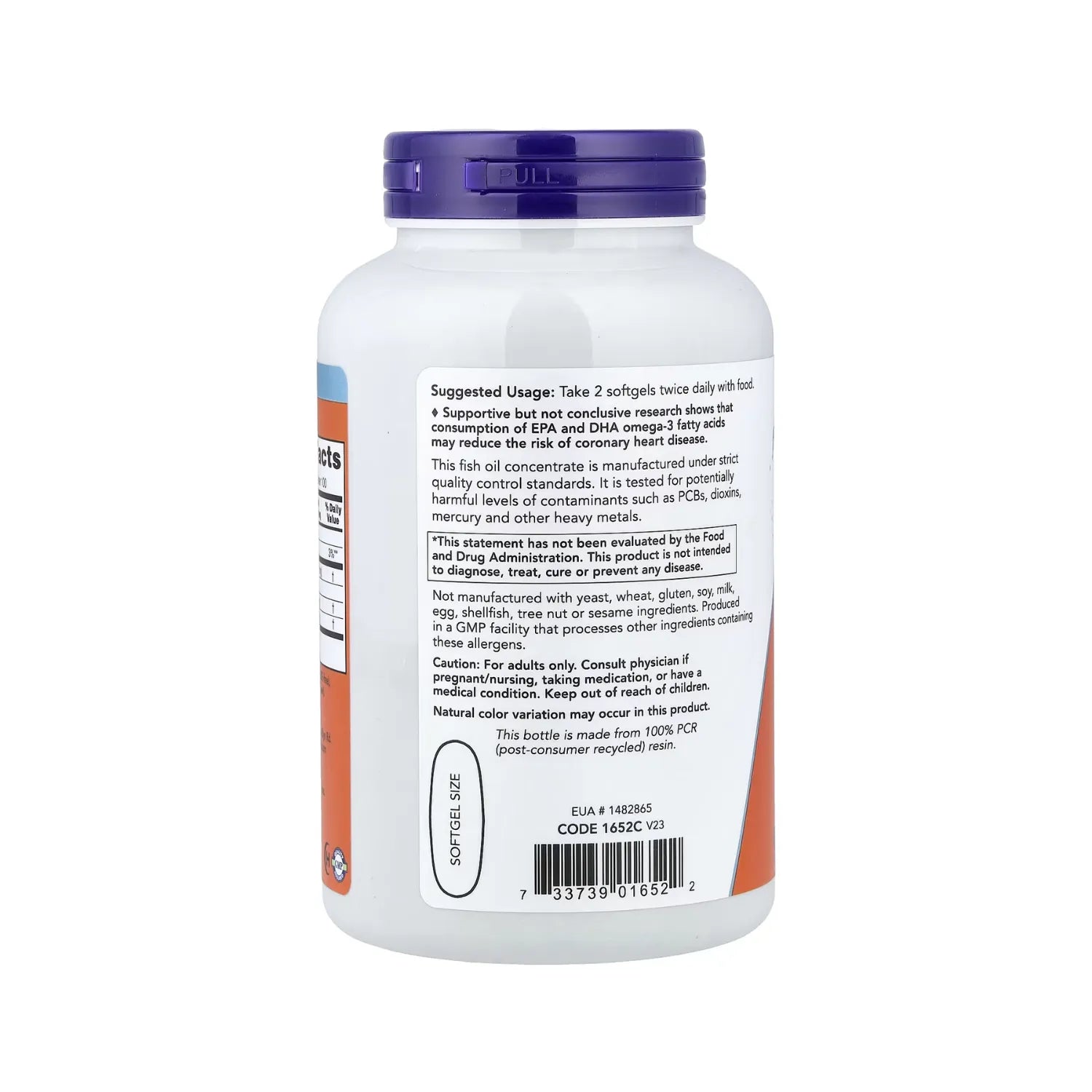 Now Foods Aceite De Pescado Con Omega-3, Refuerzo Para La Salud Cardiovascular 200 Cápsulas Blandas
