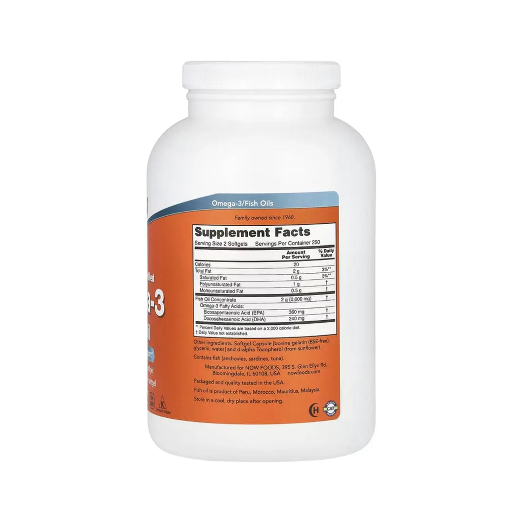 NOW FOODS OMEGA-3 1000mg 500 SGELS