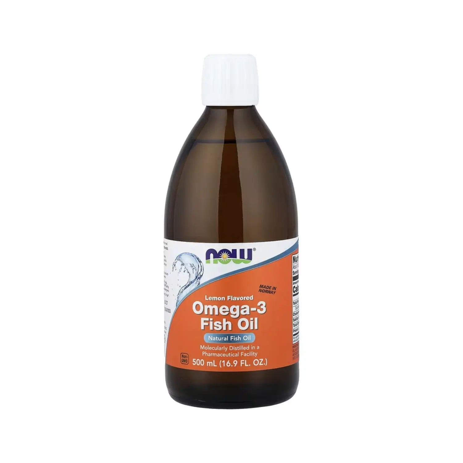 NOW Foods, Aceite de pescado con Omega-3, sabor limón, 16.9 fl oz (500 ml) sfn