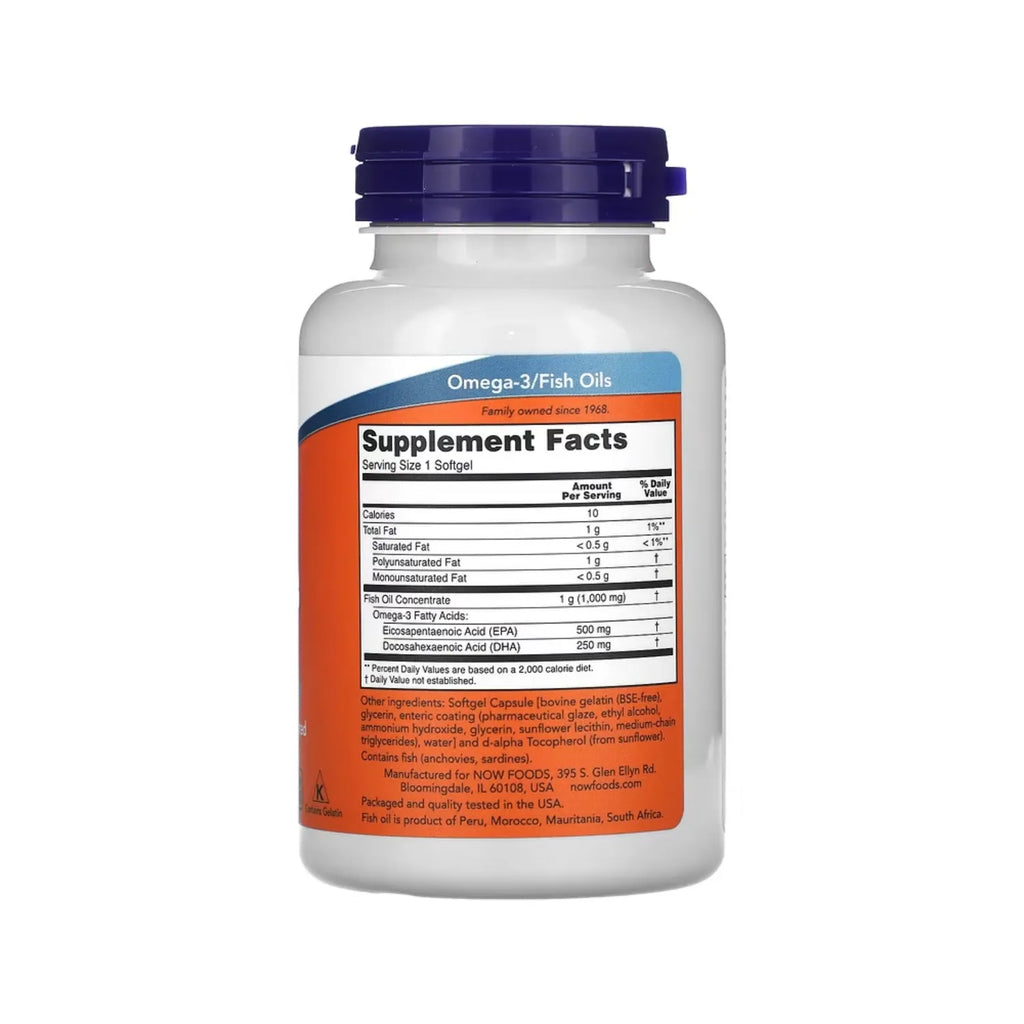 NOW FOODS ULTRA OMEGA-3, 500 EPA/250 DHA 90 SOFTGELS SFN