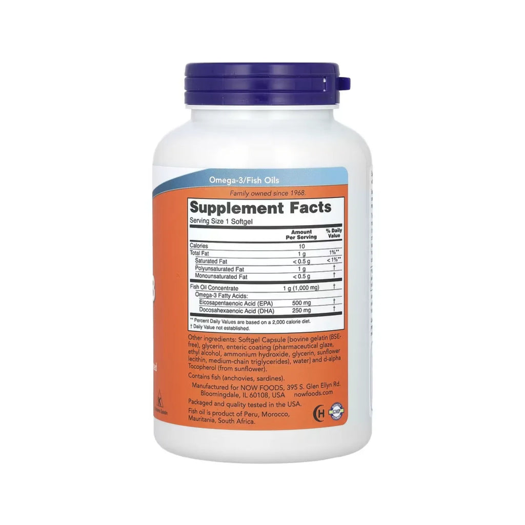 NOW FOODS ULTRAOMEGA-3, 500 EPA/250 DHA 180SOFTGELS SFN