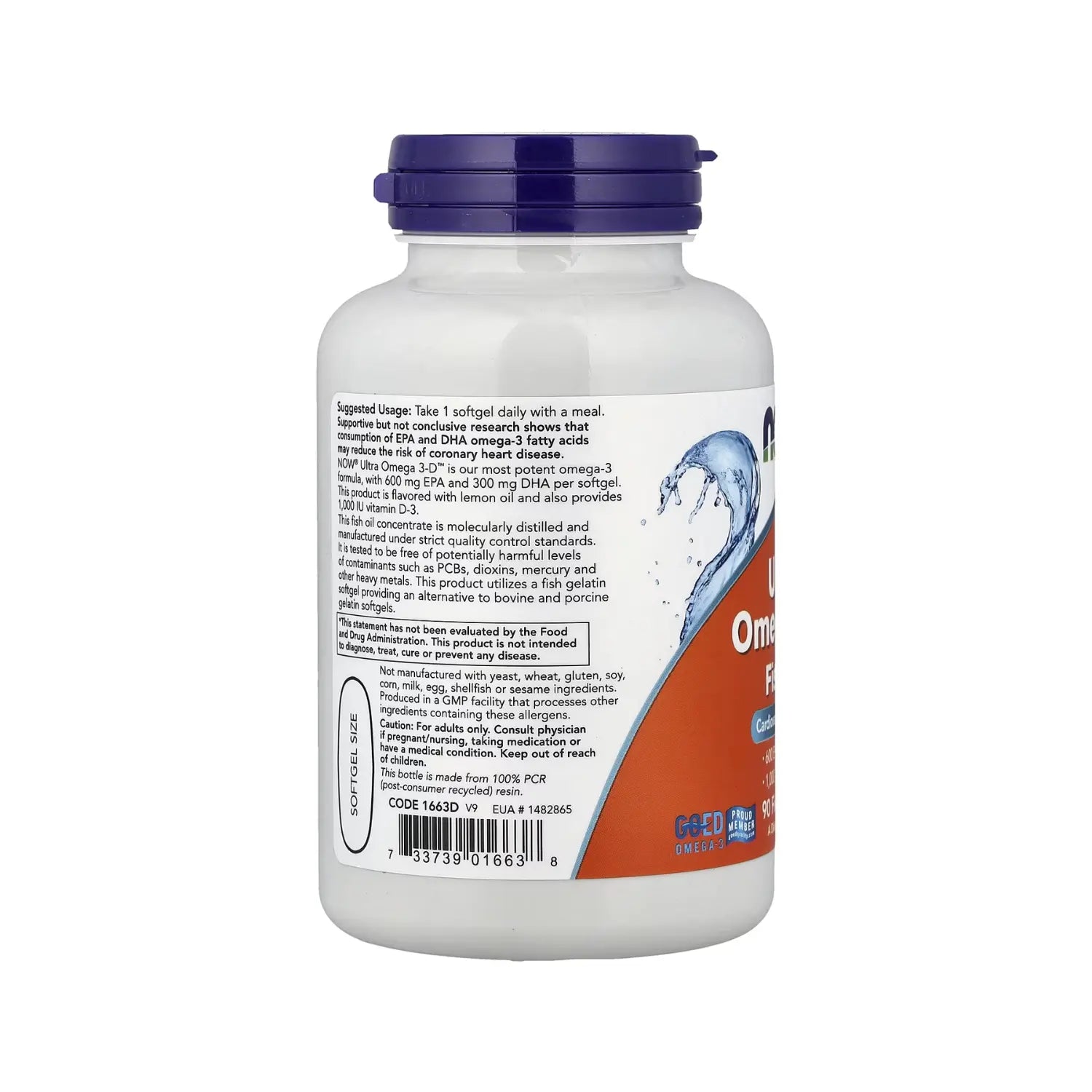 NOW FOODS ULTRA OMEGA 3-D 90 CÁPSULAS BLANDAS DE PESCADO SFN