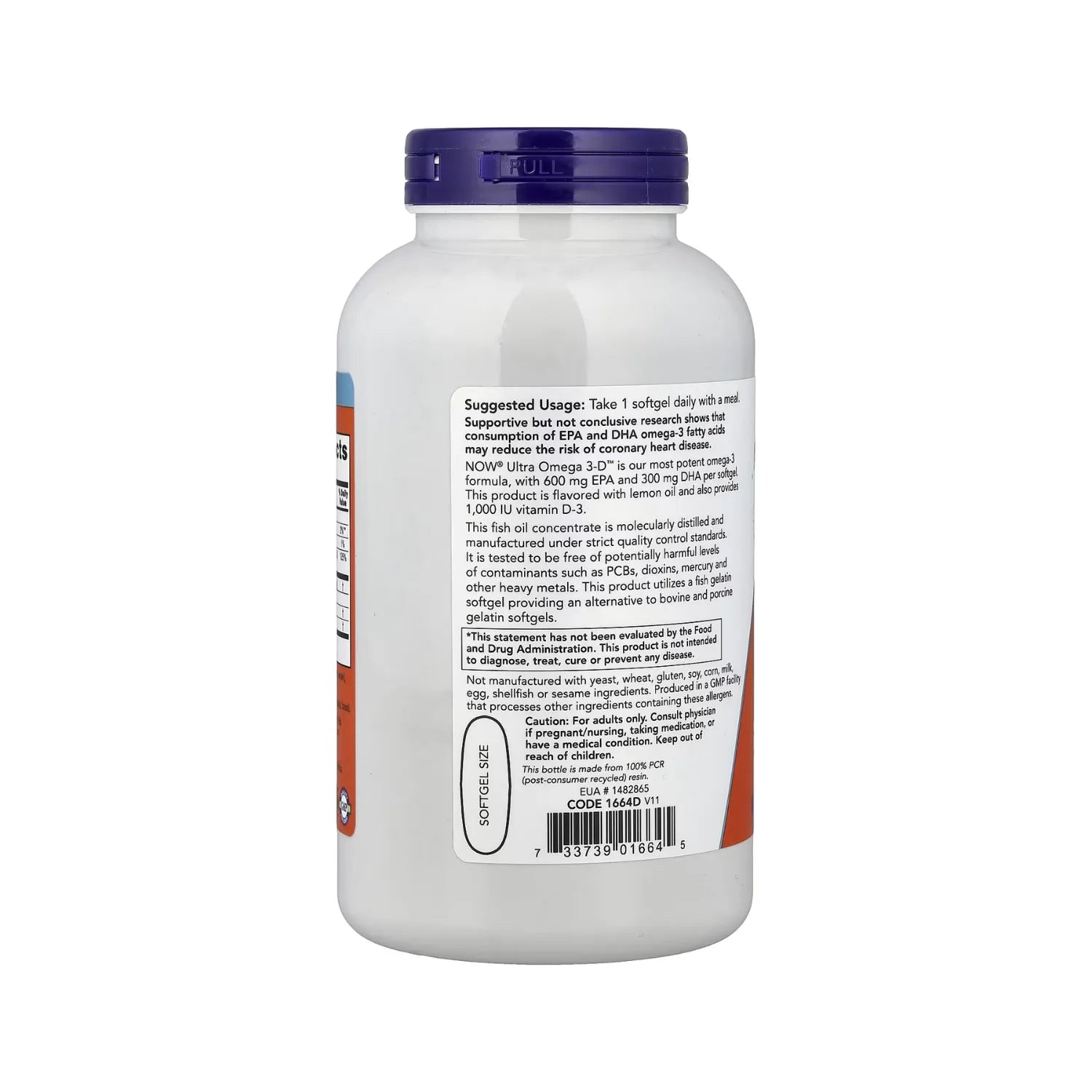 NOW FOODS ULTRA OMEGA D3 600 EPA / 300 DHA 180 FISHGELS SFN