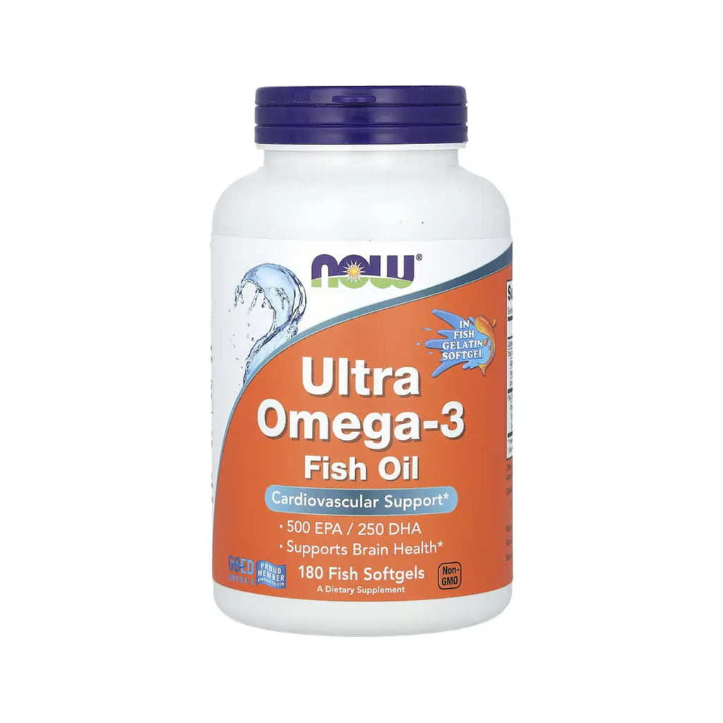 NOW Foods, Ultra Omega-3, Ácido eicosapentaenoico: 500/Ácido docosahexaenoico: 250, 180 softgel sfn