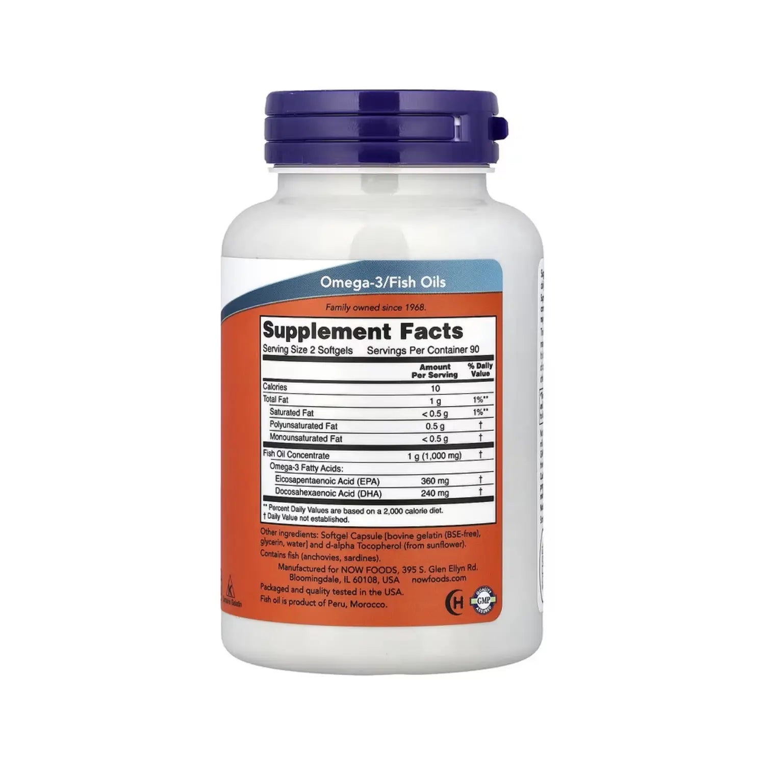 NOW FOODS OMEGA-3 180 EPA / 120 DHA 500MG 180MINI GELS SFN