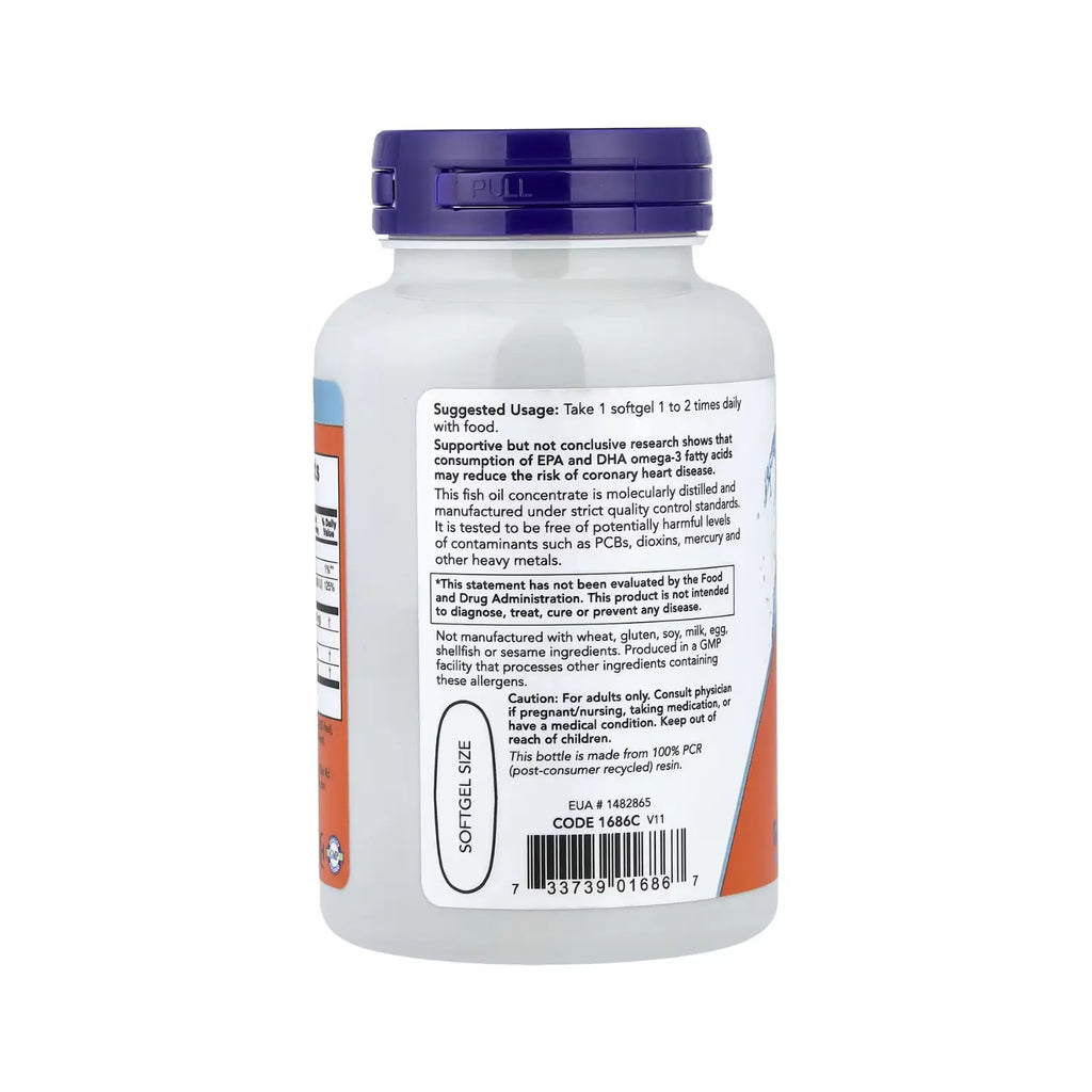 NOW Foods, Tri-3D Omega, 330 EPA/220 DHA, 90 cápsulas blandas sfn
