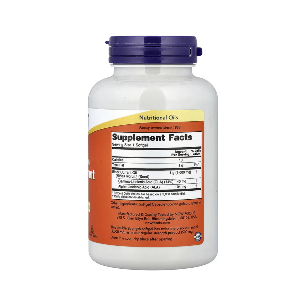 NOW FOODS ACEITE DE GROSELLA NEGRA 1000 MG 100 SOFTCAPS SFN