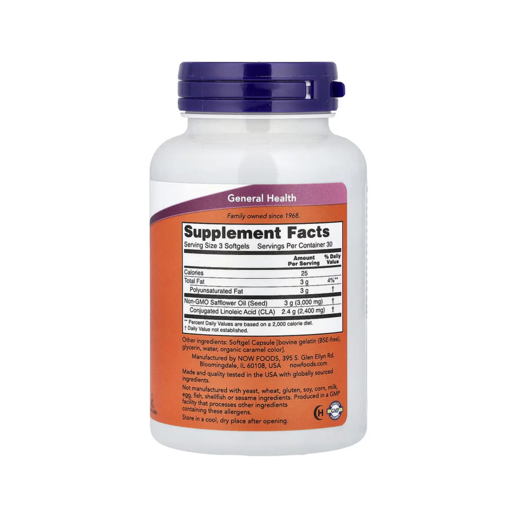 NOW FOODS CLA 800MG 90SOFTGELS ACEITE DE CÁRTAMO SFN