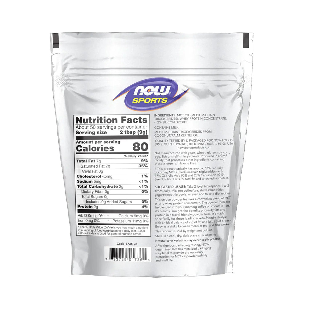 NOW FOODS MCT PROTEÍNA DE SUERO DE LECHE EN POLVO 454G SFN