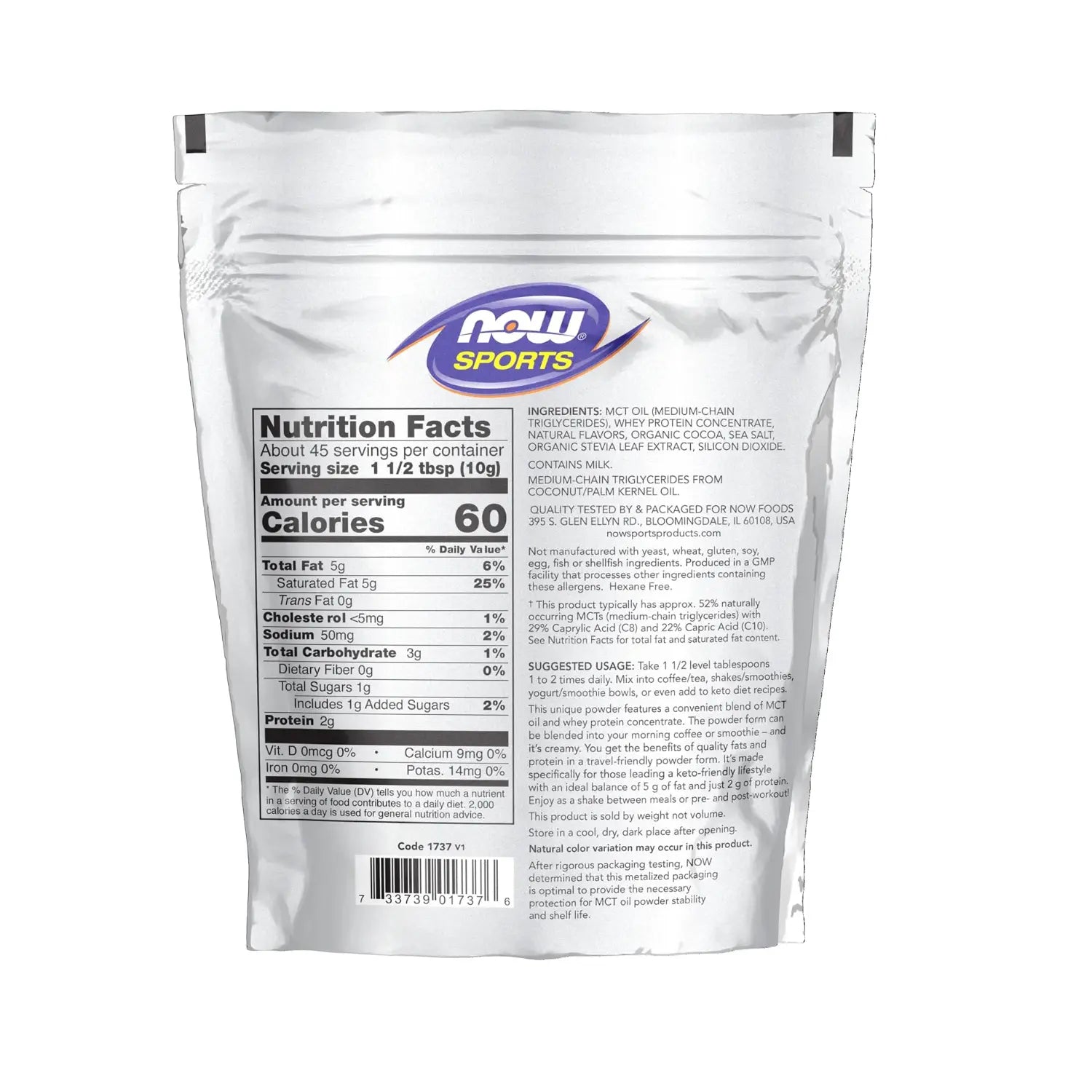 NOW SPORTS MCT EN POLVO CON PROTEÍNA DE SUERO SFN