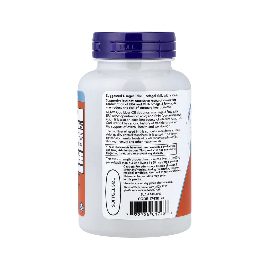 NOW FOODS ACEITE DE HIGADO DE BACALAO, 1000 MG 90 CAPS SFN