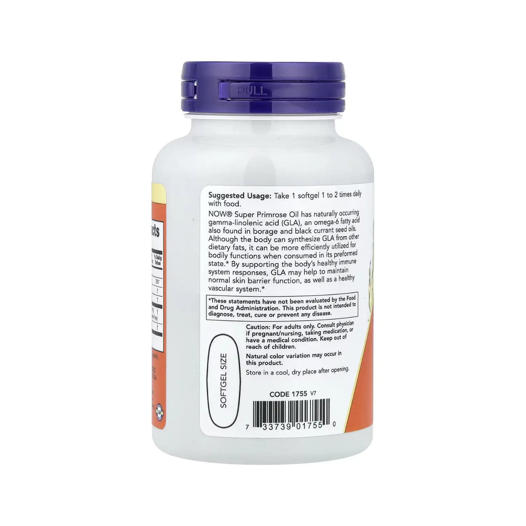 NOW FOODS SUPER PRIMROSE 1300MG 60SOFTGEL PIEL SALUDABLE SFN