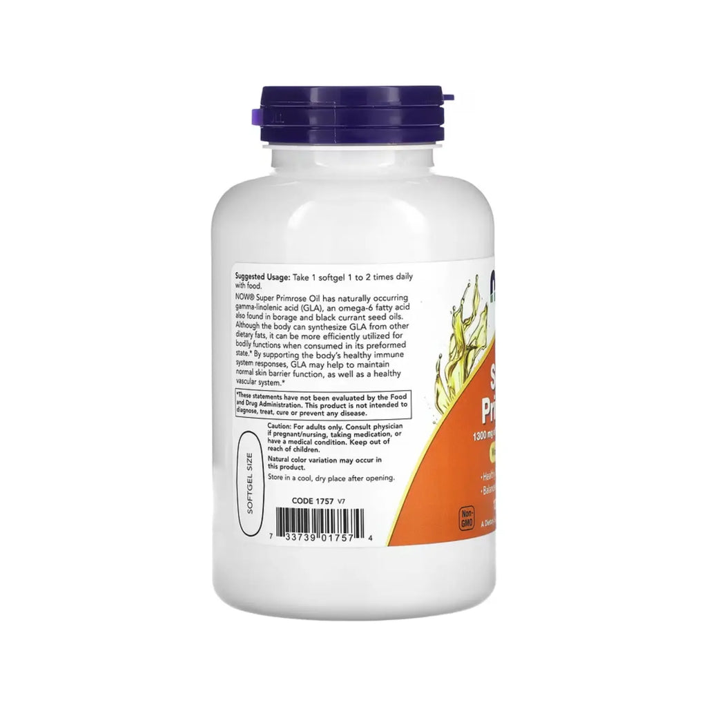 NOW FOODS SUPER PRIMROSE 1300MG 120SGEL ACEITE DE ONAGRA SFN
