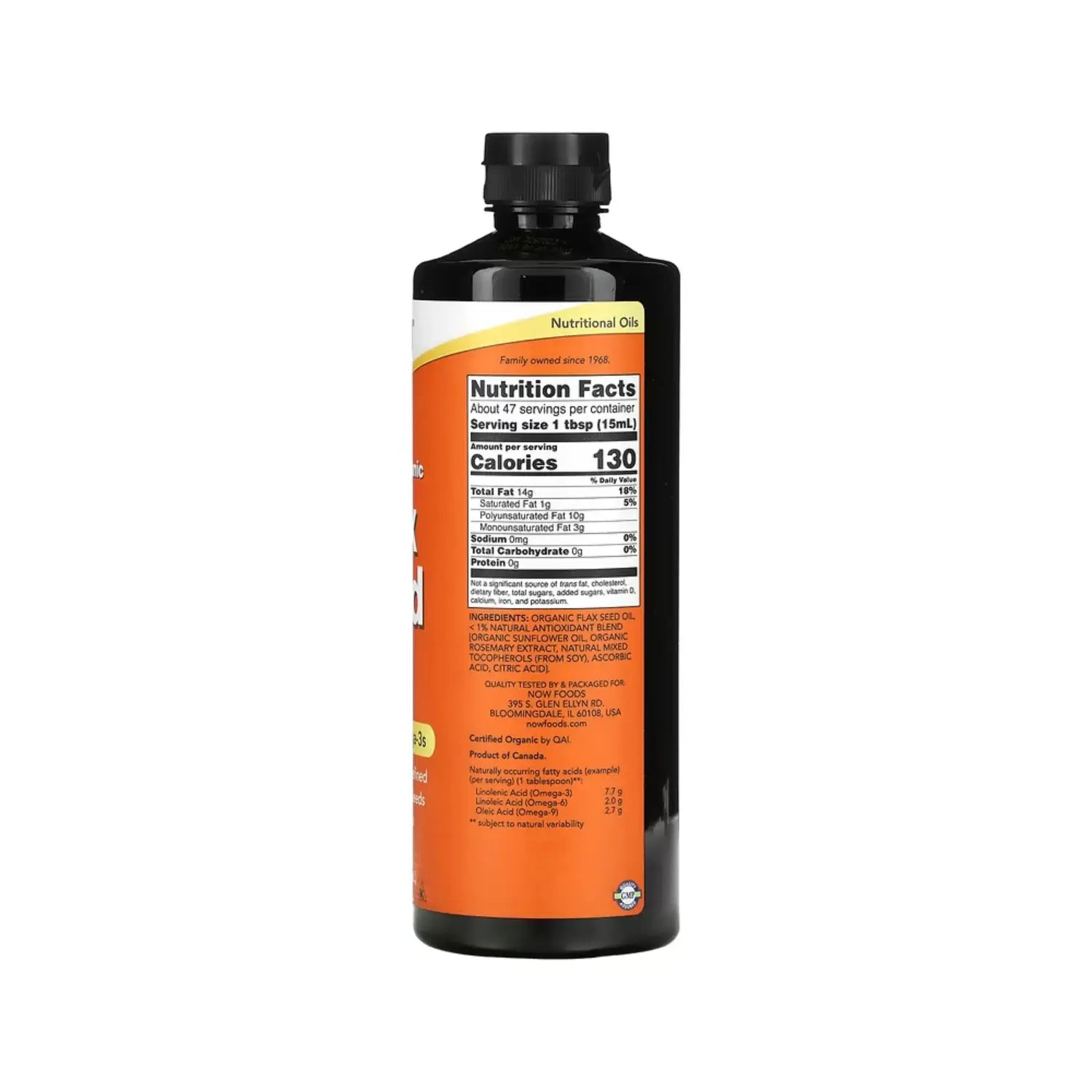 NOW Foods, Aceite de semilla de lino orgánico, 710 ml sfn