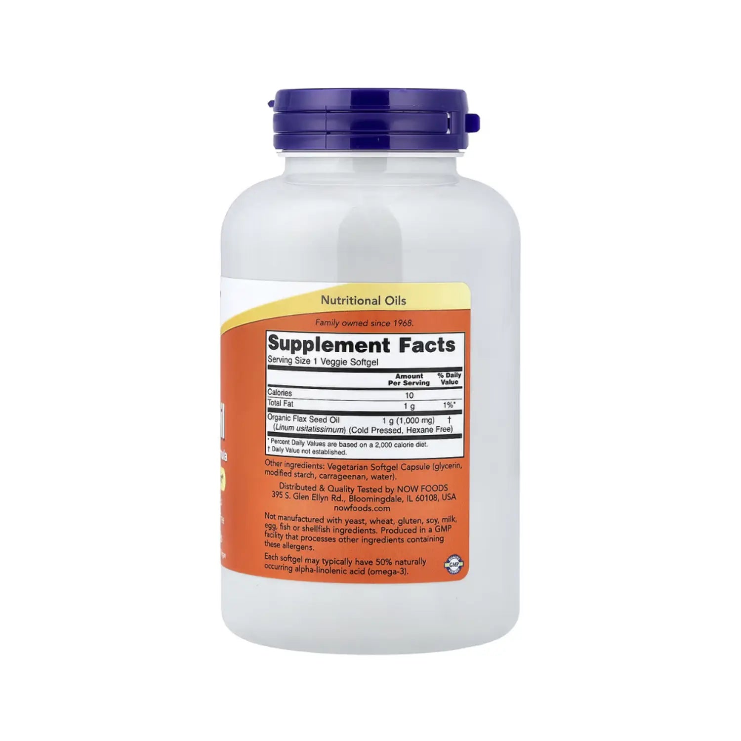 NOW FOODS ACEITE DE LINO FLAX OIL 1000MG 120SOFTGELS SFN