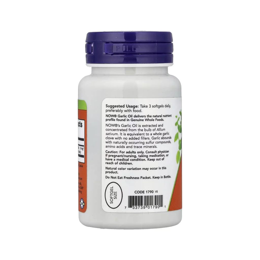 NOW FOODS GARLIC OIL 1,500 MG, 100 SOFTGELS SFN