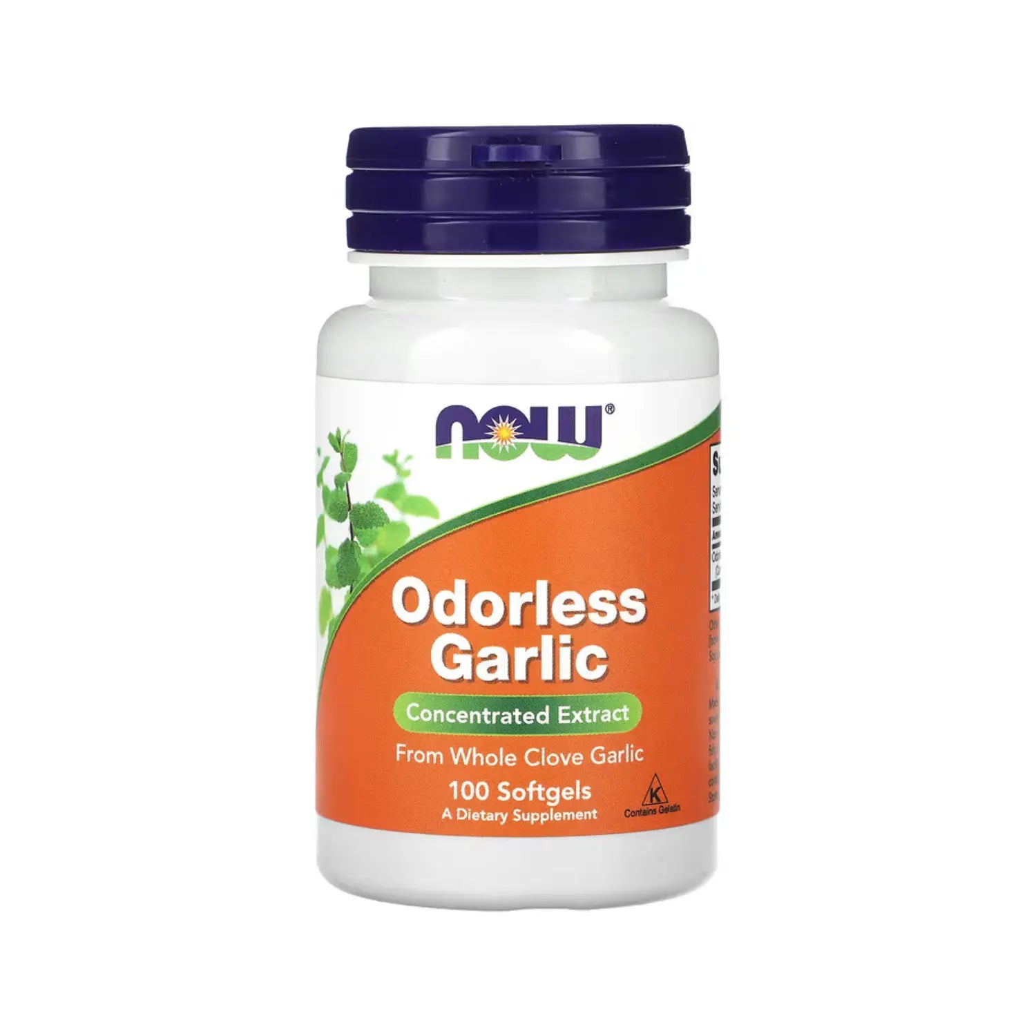 NOW Foods, Ajo inodoro, Extracto concentrado, 100 softgel sfn