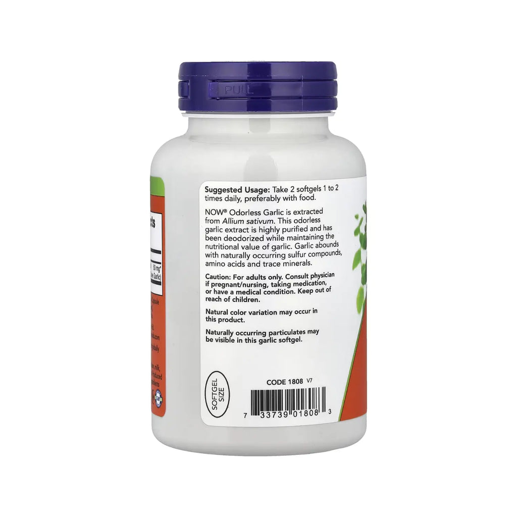 NOW Foods, Ajo inodoro, Extracto concentrado, 250 softgel sfn