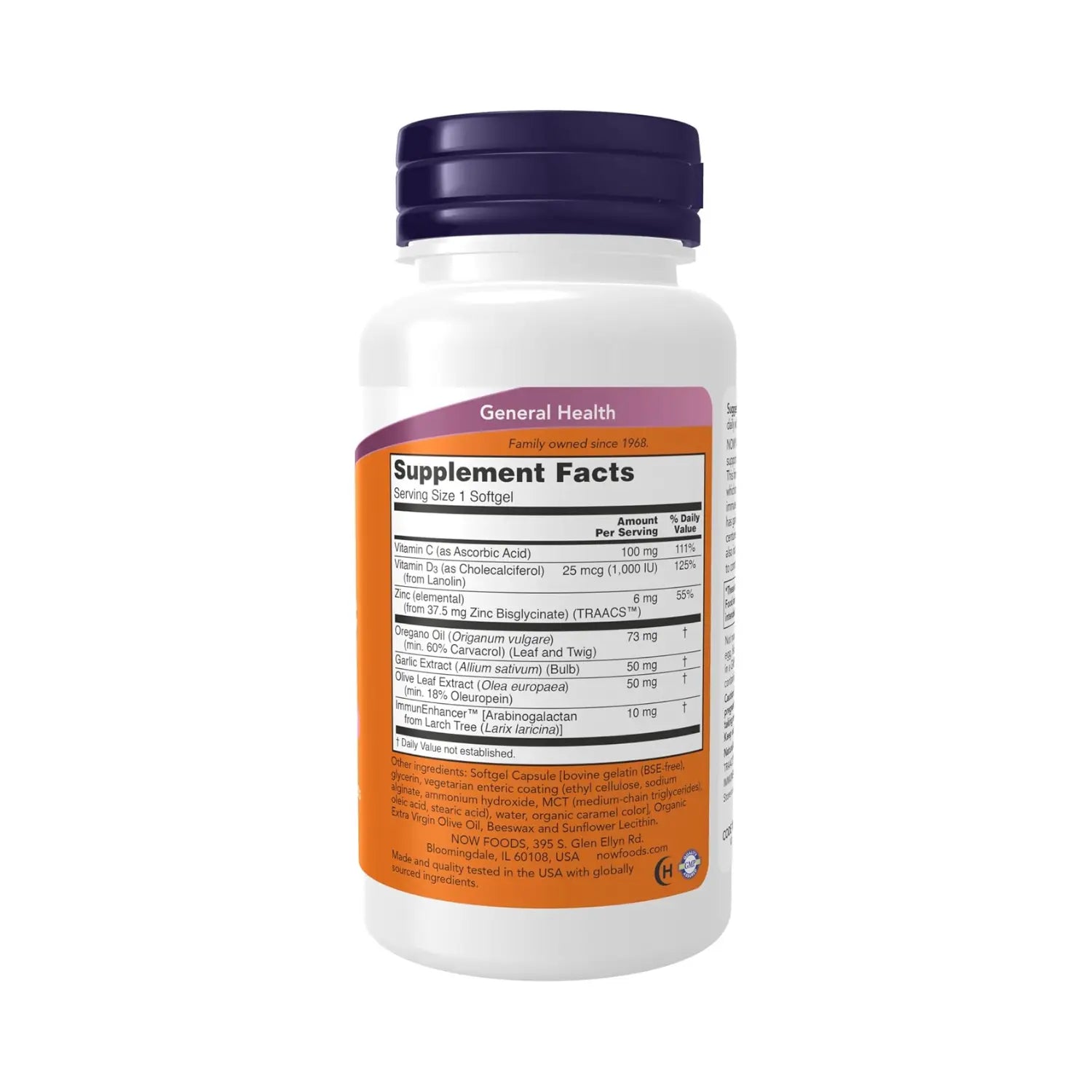 NOW FOODS ALLIBIOTIC CF APOYO INMUNE SAUCO-AJO 60SFGELS SFN