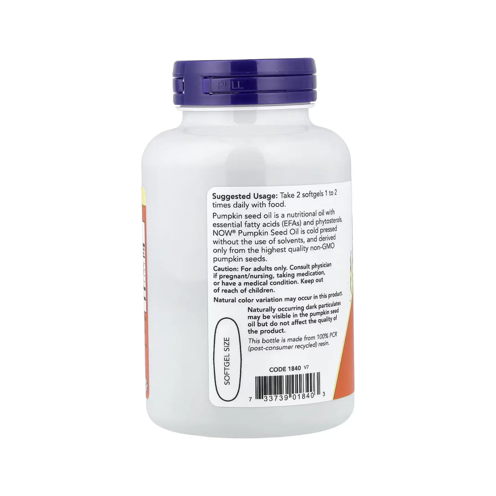 NOW Foods,Aceite de semilla calabaza,1000 mg,100 softgel sfn