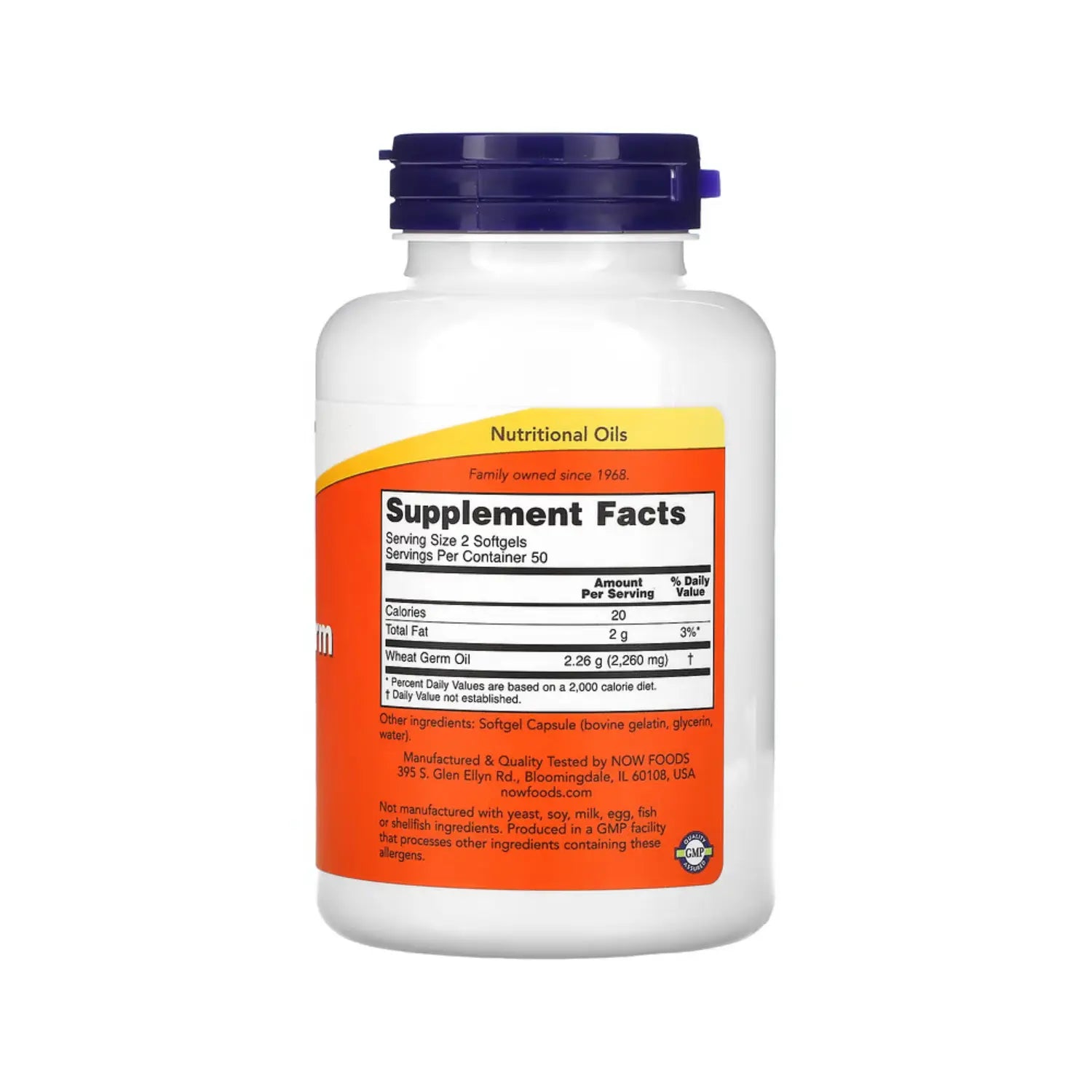 NOW Foods, Aceite de germen de trigo, 1130 mg, 100 softgel sfn