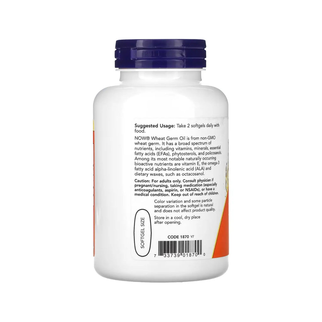 NOW Foods, Aceite de germen de trigo, 1130 mg, 100 softgel sfn