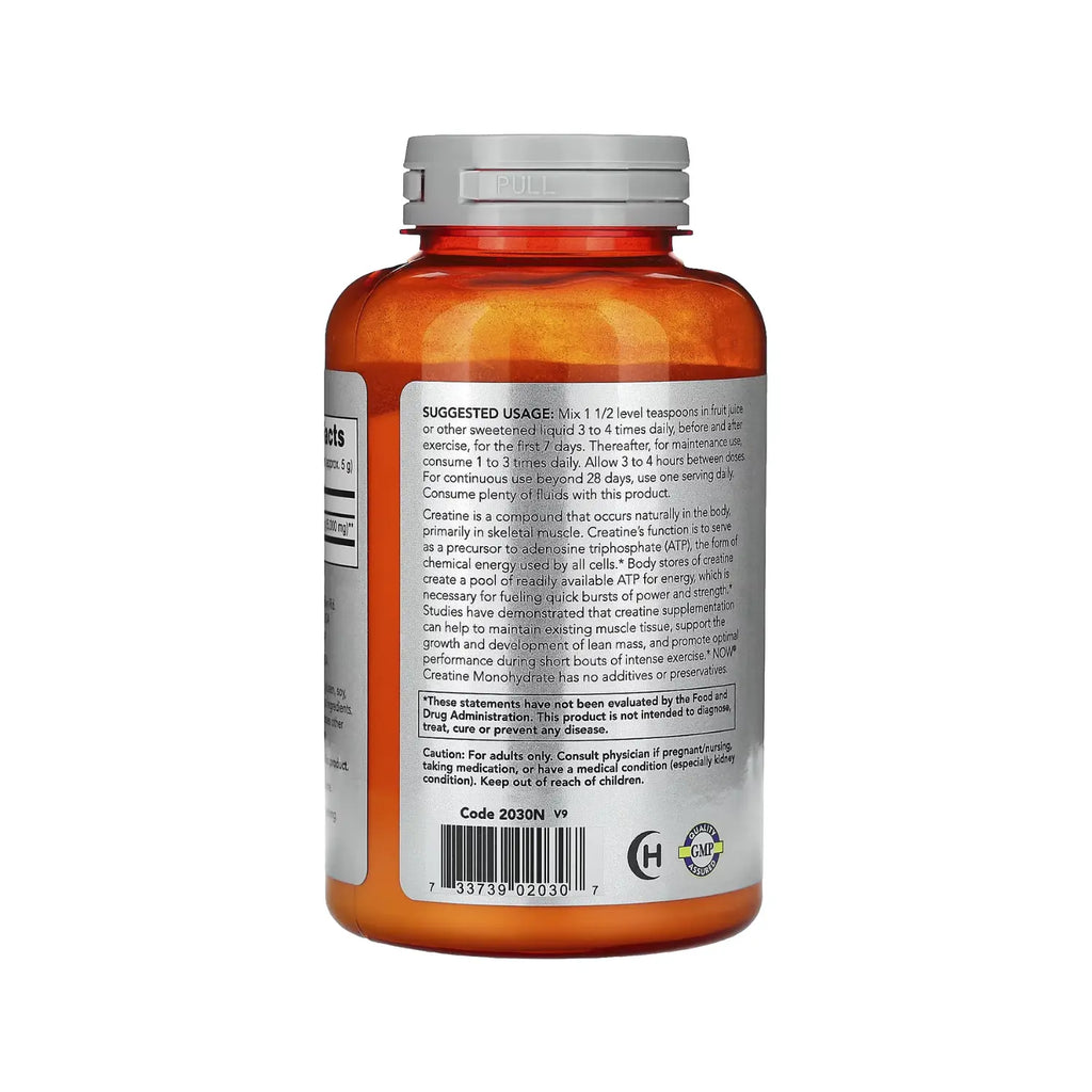 NOW FOODS POLVO DE MONOHIDRATO DE CREATINA 227G SFN