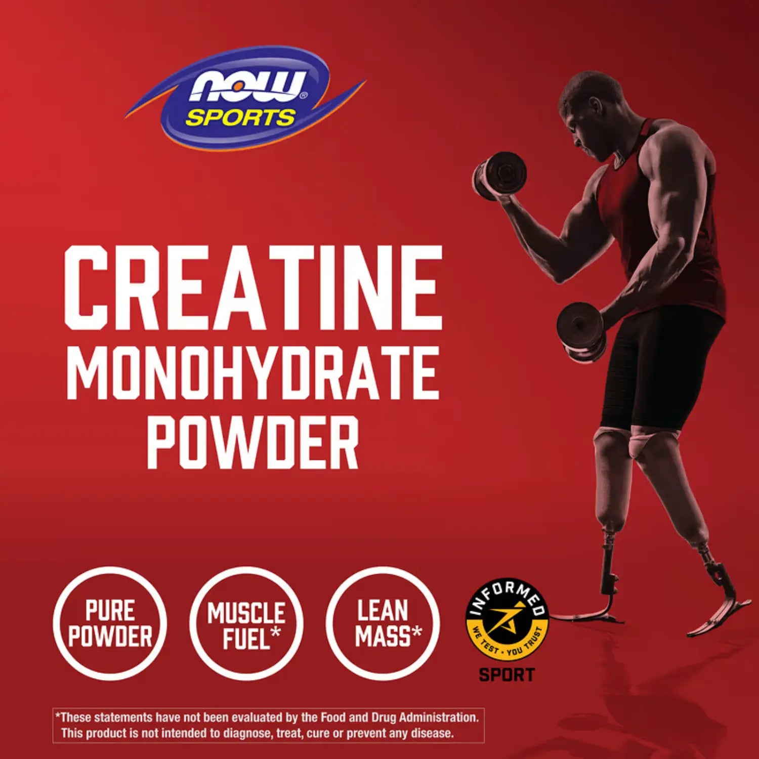 NOW FOODS POLVO DE MONOHIDRATO DE CREATINA 227G SFN