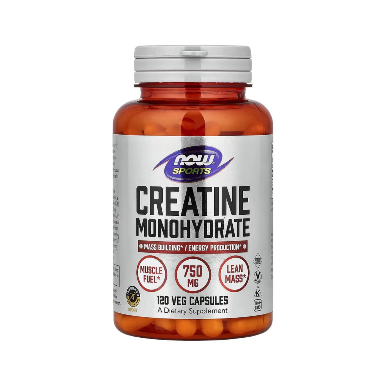 CREATINA MONOHIDRATADA 120 VEGCASPS NOW FOODS SPORTS SFN