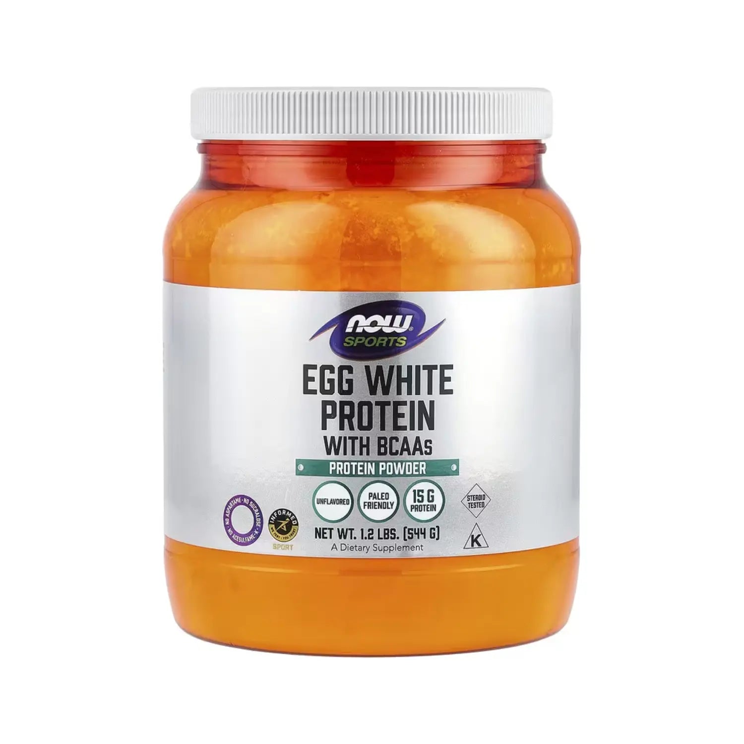 NOW FOODS SPORTS PROTEÍNA DE CLARA DE HUEVO 544 G SFN