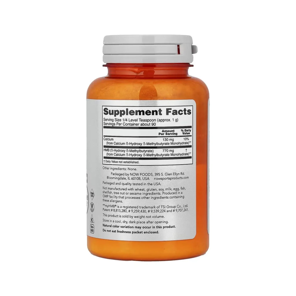 NOW FOODS SPORTS HMB EN POLVO RECUPERACIÓN DEPORTIVA 90G SFN