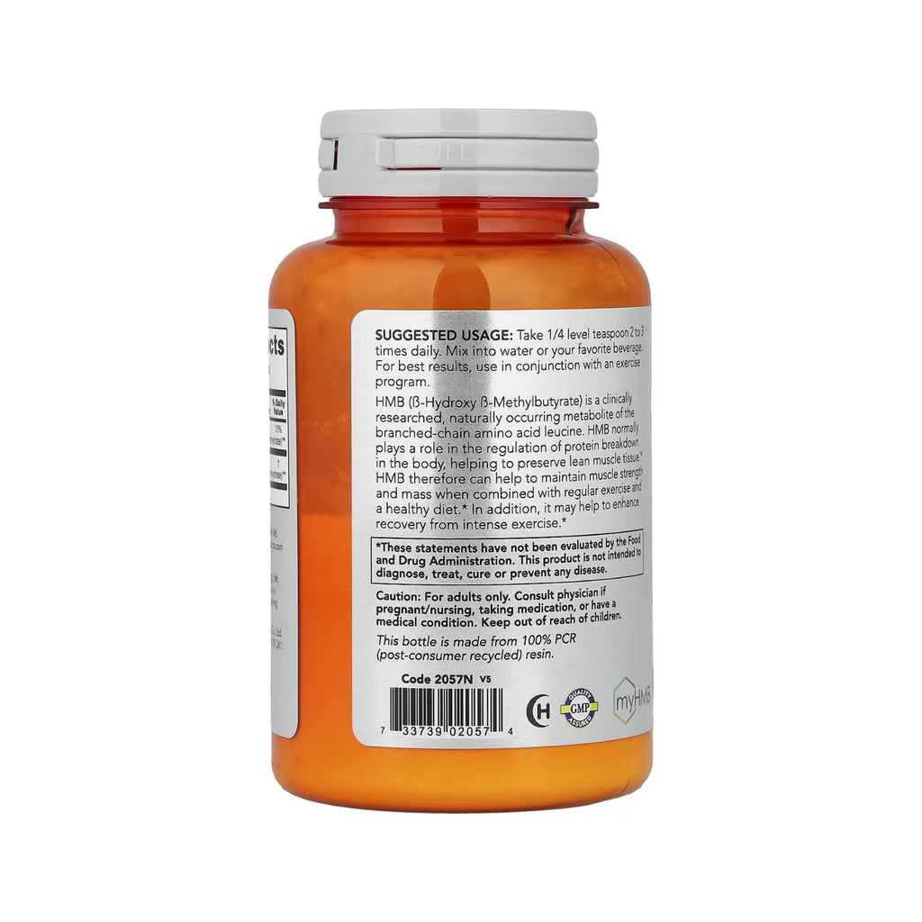 NOW FOODS SPORTS HMB EN POLVO RECUPERACIÓN DEPORTIVA 90G SFN