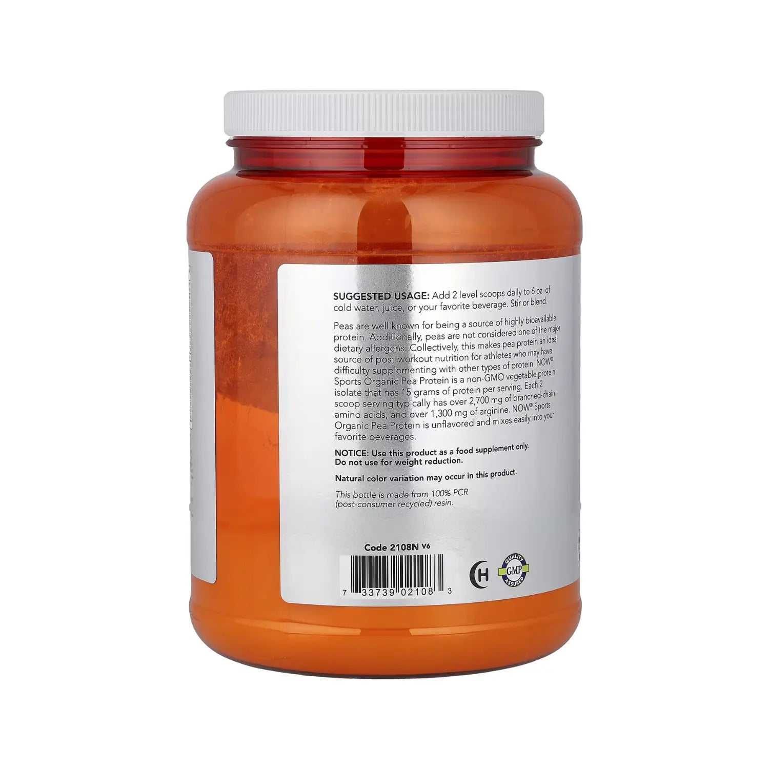 NOW FOODS SPORTS PROTEÍNA DE GUISANTE ORGÁNICA 680 G SFN