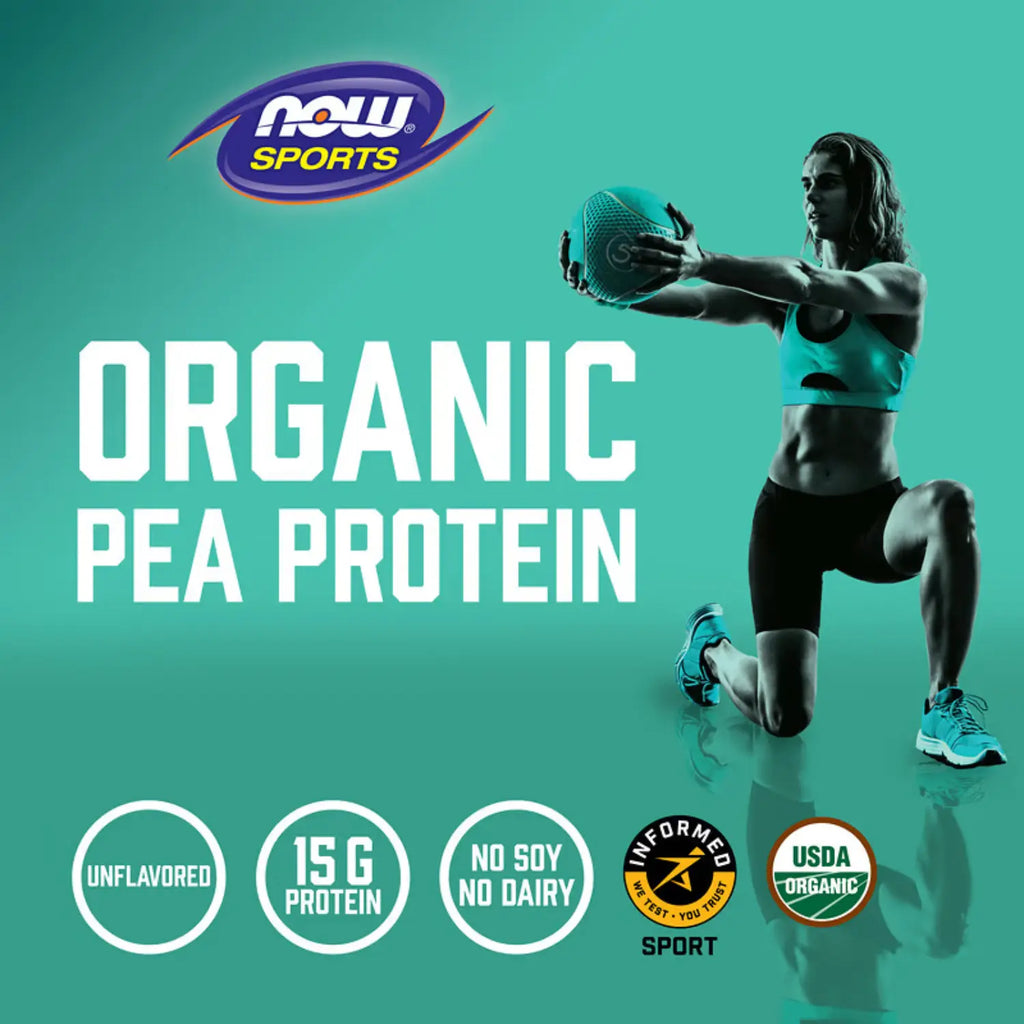 NOW FOODS SPORTS PROTEÍNA DE GUISANTE ORGÁNICA 680 G SFN