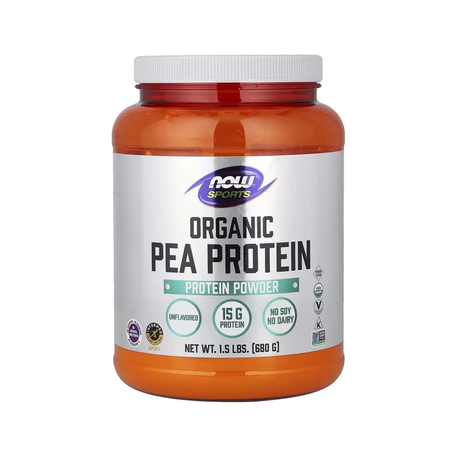 NOW FOODS SPORTS PROTEÍNA DE GUISANTE ORGÁNICA 680 G SFN