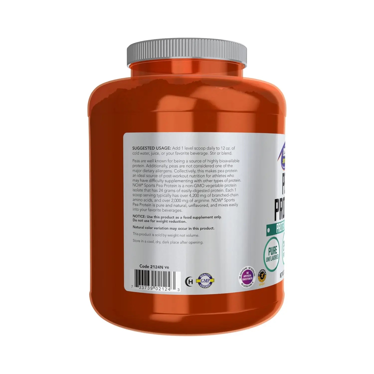 NOW FOODS PEA PROTEIN UNFLAVORED 7 LB