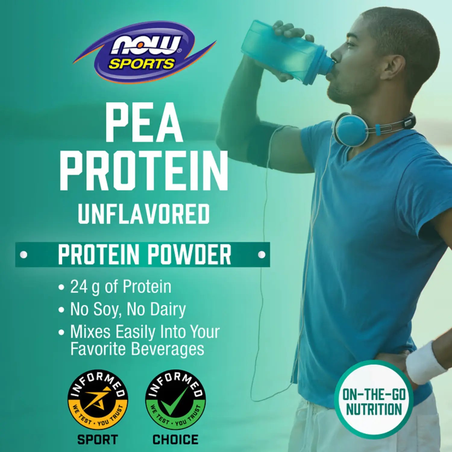 NOW FOODS SPORTS PROTEINA DE GUISANTE PURA 340G SFN