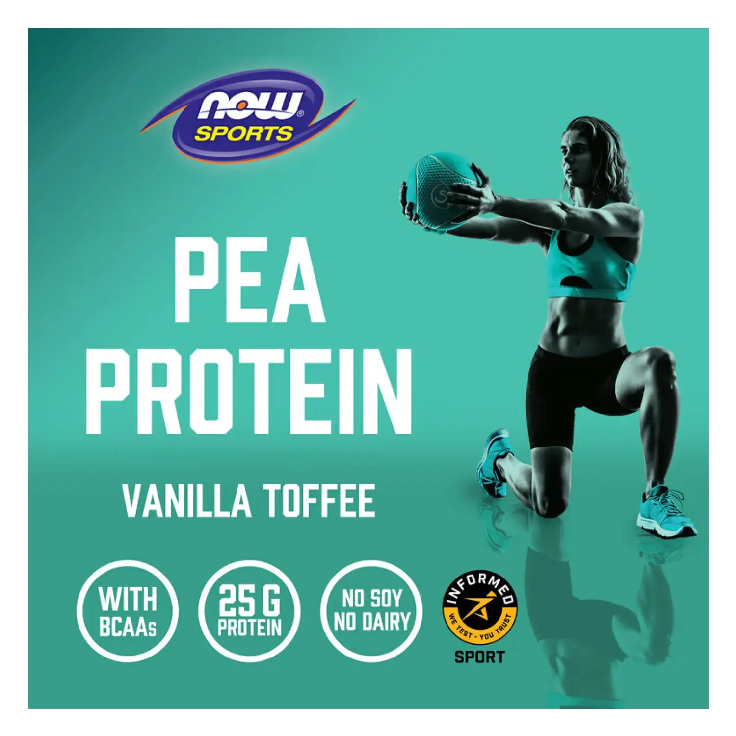 NOW FOODS PEA PROTEIN VANILLA TOFFEE 2 LBS