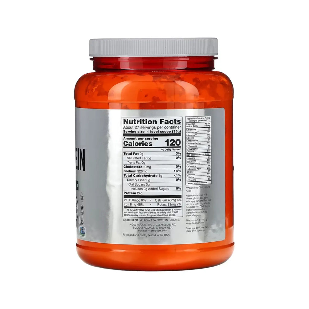NOW FOODS PROTEINA DE GUISANTE SIN SABOR 2 LBS (907 G)SFN