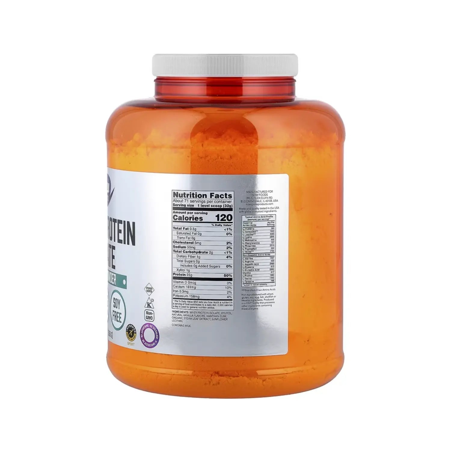 NOW FOODS WHEY ISOLATE VANILLA 5 LB